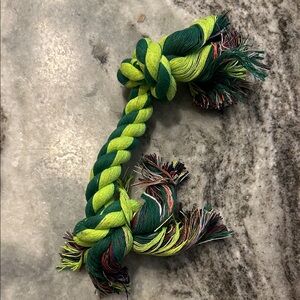 NWOT Green and Lime Braided Rope Dog Toy